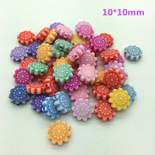 50pcs 10*10mm Sun flower Mixed Colors Acrylic Perforation Beads DIY Jewelry Making Earrings Necklace Bracelet Accessories #No-63 2024 - buy cheap