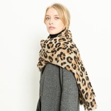 Mingjiestrihuo cachecol leopardo de outono e inverno, lenço duplo uso, tendência clássica confortável, novo, macio, feminino, meninas 2024 - compre barato