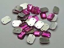 Brigstbot-diamantes de imitación cuadrados para coser, accesorios decorativos, cuentas para coser, color rosa, 100 brillantes, 10x14mm 2024 - compra barato
