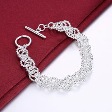 Beautiful cute lady noble Elegant wedding women men silver color rope circle chain Bracelet fashion jewelry wholesale H240 2024 - buy cheap