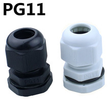 10PCS High Quality IP68 PG11 5-10MM Waterproof Nylon Cable Gland No Waterproof Gasket Plastic Cable Gland 2024 - buy cheap