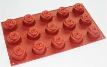 New Ice Cube Chocolate Cake Jelly Soap Mold 15 Roses Silicone Mould Tray 2024 - buy cheap