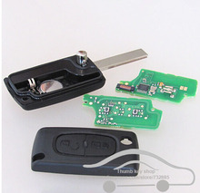 Llave plegable remota con tapa 2 botones 433MHz con chip ID46 para Peugeot 207 307 308 407 607 sin llave 2024 - compra barato