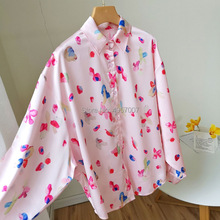 Camisa de satén estampado Floral de alta calidad, Top Elfbop, blusa de manga larga para mujeres 2019 2024 - compra barato