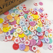 100 pcs Cute Flower Plastic Button Craft Sewing Mix color PT49 2024 - buy cheap