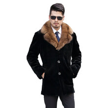 New Men's Faux Fur Coat Mink Fur Coat Men's Long Style Men's Tunic Men's Single Breasted Black Top Faux Fur Size S-XXXL 4XL 5XL 2024 - buy cheap