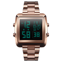 Skmei мужские часы из нержавеющей стали Reloj Hombre, военные спортивные часы, водонепроницаемые светодиодные цифровые часы, мужские часы 2024 - купить недорого