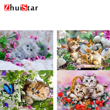 5d diamond painting full square / round diamond embroidery cat world diamond diy mosaic home decoration drop shipping 2024 - buy cheap