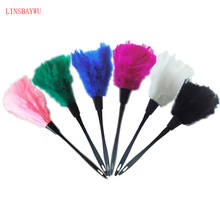 LINSBAYWU Cleaning Duster Soft Turkey Feather Duster Brush With Black Handle Home Furniture Car Feather Dusters Cleaning Tools 2024 - buy cheap