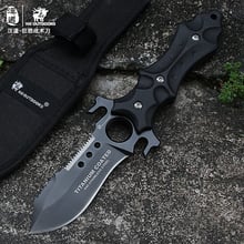HX уличный тактический нож с фиксированным лезвием, охотничий стальной прямой нож 440C для кемпинга, выживания, инструмент для отдыха на приро... 2024 - купить недорого