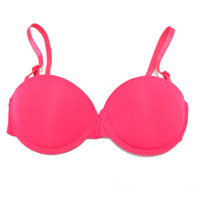 Novo push up bra rosa cor sexy lingerie bralette sutiãs para roupa interior feminina strapless acolchoado sutiã 70 75 80 85 90 a b c d 2024 - compre barato