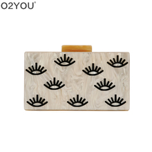 Black Eye Nude Color Cartoon Acrylic Clasp Women Brand Black Fabric Shoulder Wallet Purse Lady Travel Beach Acrylic Clutch Bags 2024 - buy cheap