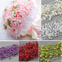 5 Meters Fishing Line Artificial Pearls Beads Chain For Wedding Party Decoration Garland Flowers DIY Decor Bead Chain 2024 - buy cheap