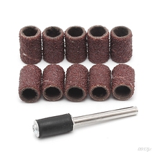 10Pcs 6mm Sanding Bands +3.17mm Mandrel Rotary Tool Nail Drill Bits #319 2024 - buy cheap