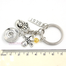 1PC New Arrival I Love Softball Key Chain Handbag Charm Love sport Snap Keychain Key Ring Gifts for Men Women 18mm Snap Jewelry 2024 - buy cheap