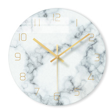 1 Pcs Nordic Marble Wall Clock Modern Minimalist Bedroom Art Clocks Personality Creative Living Room Fashion Wall Watch 2024 - buy cheap