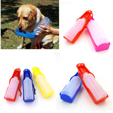 Botella de agua plegable de plástico para perro, tazón de viaje portátil para mascotas, alimentador de agua potable, dispensador de tazones, 250ml, 1 ud. 2024 - compra barato