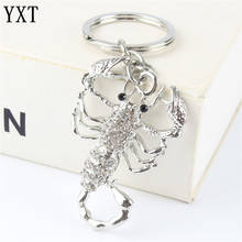 Silver Scorpion Crystal Charm Purse Handbag Car Key Ring Chain Party Wedding Birthday Christmas Gift 2024 - buy cheap