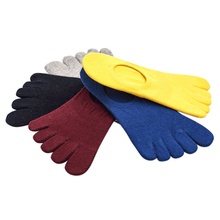 1 Pair Men's Absorb Sweat Leisure Five Toe Sport Socks Invisible Ankle Toe Socks 6 Color Available 2024 - buy cheap