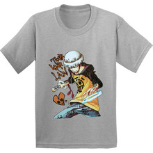 100% Cotton,Anime One Piece Trafalgar Law Pattern Kids T shirt Baby Cartoon Funny Clothes Boys/Girls Short Sleeve T-shirt,GKT246 2024 - buy cheap