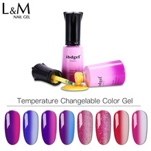 6 Pcs ibdgel Soak off UV LED gel Nail art Temperature Change Gel 12 ml nail polish gel colorful 2024 - buy cheap
