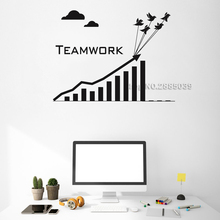 Unique Design Vinyl Wall Decals Teamwork Business Graphics Office Inspire Art Stickers Mural Removable Adesivo De Parede LC526 2024 - buy cheap