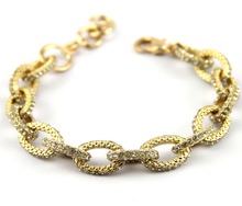Classic Mini Crystal Pave Link Bracelet Bangle Fashion Full Rhinestone Jewelry for Women 2024 - buy cheap
