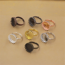 BoYuTe 20Pcs 7 Colors 15MM Cabochon Ring Base, Ring Tray, Ring Settings, Ring Blanks Adjustable 2024 - buy cheap