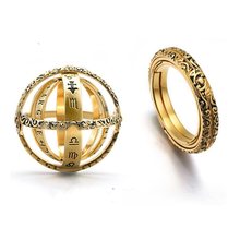 16th Century Astronomical Sphere Ball Cosmic Engagement Rings Couple Lover Open and Merge Ring Unfolds into Astronomical Sphere 2024 - buy cheap