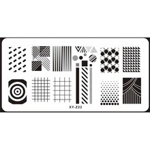 NEW Image Plate 6*12 CM Geometry Dots & Stripes Nail Art Stamp Template Image Plates For Nail Polish Stamping # XY-Z-22 2024 - купить недорого