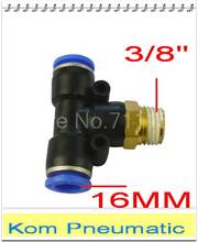 100PCS/LOT PB 16-03 Male Branch Tee 3 Way Pneumatic Quick Air Fitting 16mm Tube Push In 3/8" Fitting Connector APB16-03 2024 - buy cheap