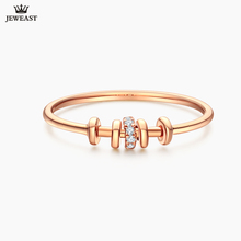 Anillo de oro puro de 18K para mujer, sortija de oro sólido de 18K auténtico, joyería fina clásica de moda de lujo para fiesta, nuevo 2020 2024 - compra barato