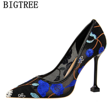 Zapatos de vestir Bigtree para mujer, tacones altos sexys de noche, para boda, Stiletto fetiche, novedad de 2021 2024 - compra barato