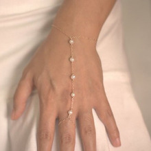 Moda caliente dulce pequeña imitación perla encanto India pulsera deseo amor presente Pulseras para mujeres Pulseras joyería 2024 - compra barato