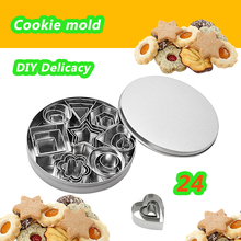 24pc/set Stainless Steel Heart Star Cake Cookie Mold Cake Baking Cutter Molds DIY Fruit Cutting Moulds Home Kitchen Baking Tool3 2024 - buy cheap