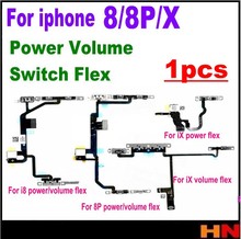 1pcs high quality For iPhone 8 8P X IX Plus New Power On Off Button Volume Switch Connector Flex Cable Replacement Parts 2024 - buy cheap