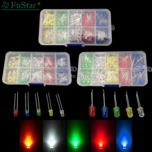 200pcs/box 3mm + 5mm 2-3V 20mA Colorful Diodes Universal F3 F5 LED Light Assorted Kit Red Green Blue Yellow White DIY LEDs Diode 2024 - buy cheap