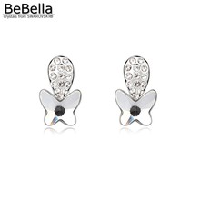 BeBella women gift 3 colors women crystal butterfly earrings made with Crystals from Swarovski 2024 - buy cheap
