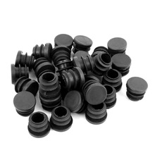 Uxcell 30 pçs redonda cadeira perna tubo tubo de inserção blanking capa preto 16mm diâmetro do furo 8.5mm 2024 - compre barato