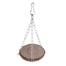 Beautiful workmanship Parrot Swing Toys Bird Perch Hamster Squirrel Wood Hanging Cage Chain Decoration 2024 - buy cheap