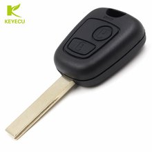 Carcasa de reemplazo KEYECU para llave remota de coche, funda para llave remota para Citroën C1 C2 C3 Pluriel C4 C5 C8 Xsara Picasso Fob, HU83 2 botones, hoja sin cortar 2024 - compra barato