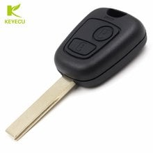 Keyecu capa de chave remota, substituição para citroen c1 c2 c3 pluriel c4 c5 c8 xsara picasso fob 2 botões hu83 lâmina sem corte 2024 - compre barato