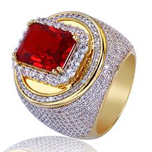 Engagement Rings for Women Wedding Ring Gold Color Femme Men Gift Big AAA CZ Stone Ring big size Jewelry 2024 - buy cheap