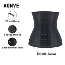 AONVE Modeling Strap Latex Waist Trainer Corset Belly Slimming Belt Sheath Shaper Waist Cincher 25 Steel Boned Fajas Shaperwear 2024 - buy cheap