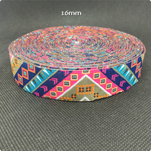 HOT!!! 2015 NEW wholesale 5/8'' 16mm Wide Chromatic geometry 3D design Woven Jacquard Ribbon dog chain accessories 10yards/lots 2024 - buy cheap