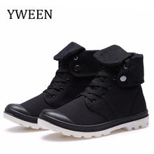 YWEEN Spring Autumn Shoes Men Canvas Shoes Lace-up High Style Men Casual Shoes Outdoor Shoes Men 2024 - buy cheap