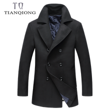 Зимняя шерстяная куртка для мужчин, очень длинные мужские кашемировые куртки и пальто, модное однобортное пальто, повседневное приталенное Шерстяное полупальто 2024 - купить недорого