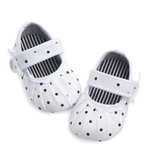 Newborn Baby Girl Soft Sole Canvas Crib Shoes Polka Dot Bow Anti-slip Sneaker Prewalker 0-18M 2024 - buy cheap