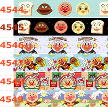 Fita de gorgorão de 10 jardas-diferentes tamanhos-fita impressa de personagem de desenho animado anpanman 2024 - compre barato