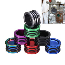 Tampa de vedação do eixo do motor automotivo, plugue triplo, o-ring, alumínio, 7 cores para honda, acura b16, b18, b17, b20 2024 - compre barato